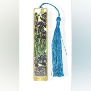 VAN GOGH Irises Metal Bookmark with Tassel